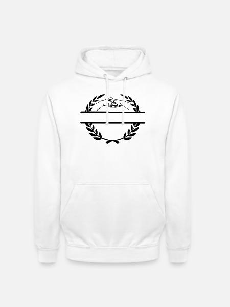 Working together in laurel wreath - Unisex Hoodie - white
