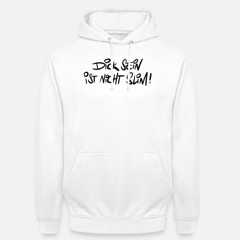 Dicksein Humour Dire Jeu De Mots - Sweat-shirt à capuche unisexe - blanc