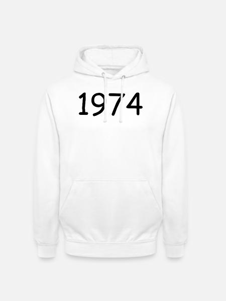 1974 50th Birthday Template Black - Unisex Hoodie - white
