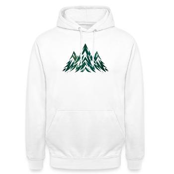 Nature - Unisex Hoodie - white - Front - AI Model Male 185 dark (185cm) & AI Model Female 172 dark (172cm)