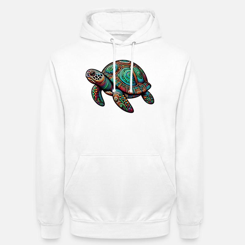 Tortue - Sweat-shirt à capuche unisexe - blanc