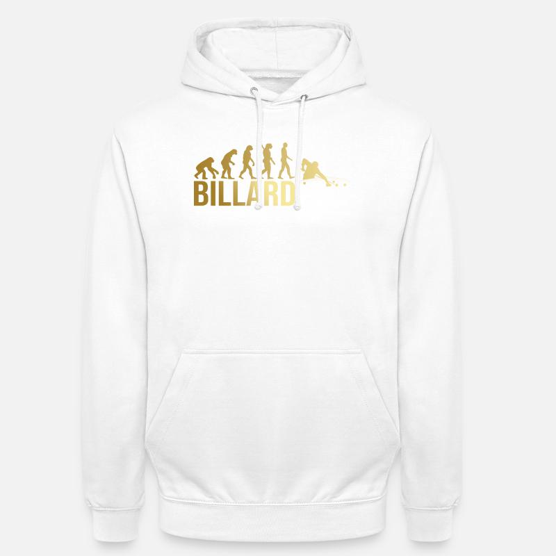 Evolution Billard - Unisex Hoodie - Weiß