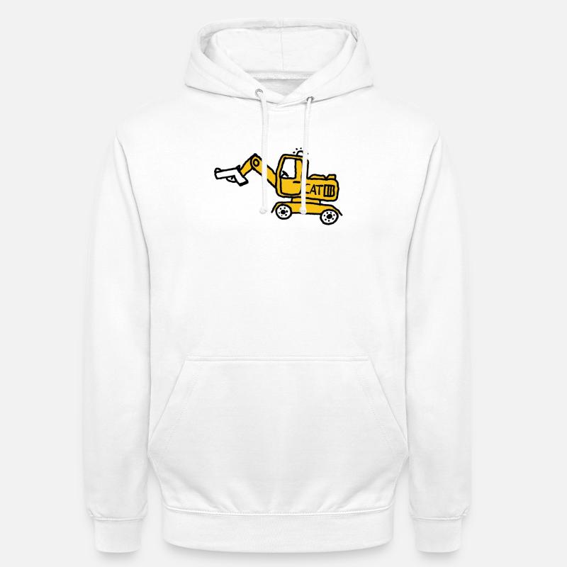 Danger pour la construction - Sweat-shirt à capuche unisexe - blanc