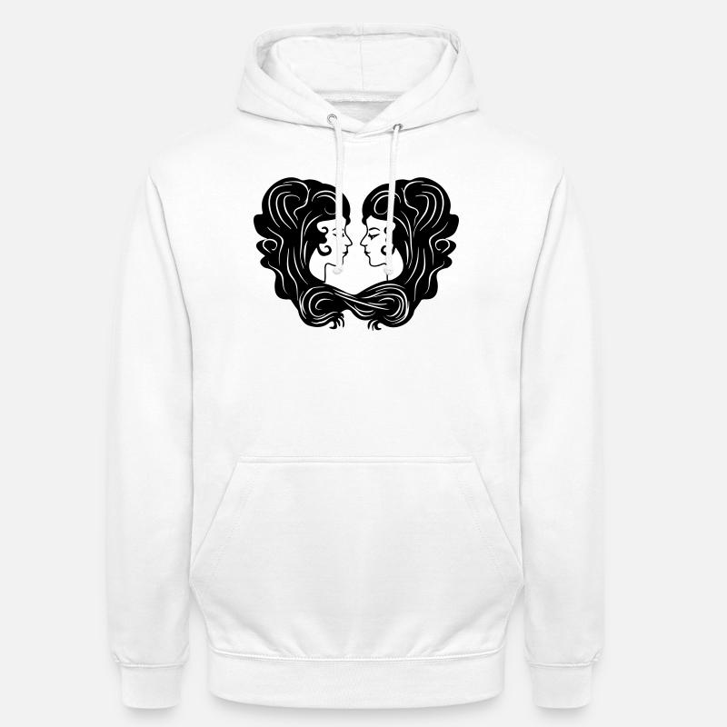 Sternzeichen-Bild Zwillinge - Unisex Hoodie - Weiß