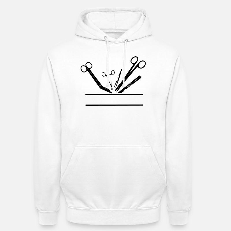 Bannière de nom d’outil d’opération - Sweat-shirt à capuche unisexe - blanc