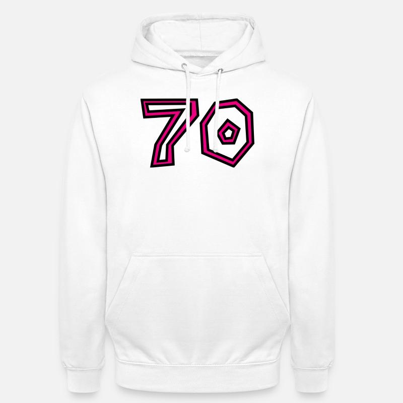 70. 70 ANS. 70e ANNIVERSAIRE. ANNIVERSAIRE 70 ANS. - Sweat-shirt à capuche unisexe - blanc
