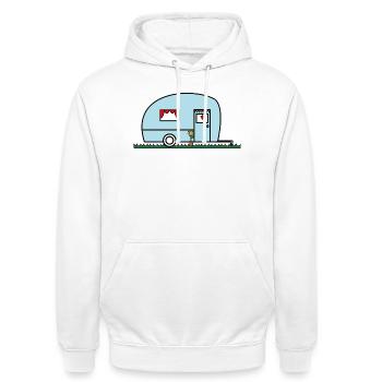 FEIERTAG. FROHE FEIERTAGE. GELIEBTE. MEISTER. LEHRER - Unisex Hoodie - Weiß - Vorne - AI Model Male 185 dark (185cm) & AI Model Female 172 dark (172cm)