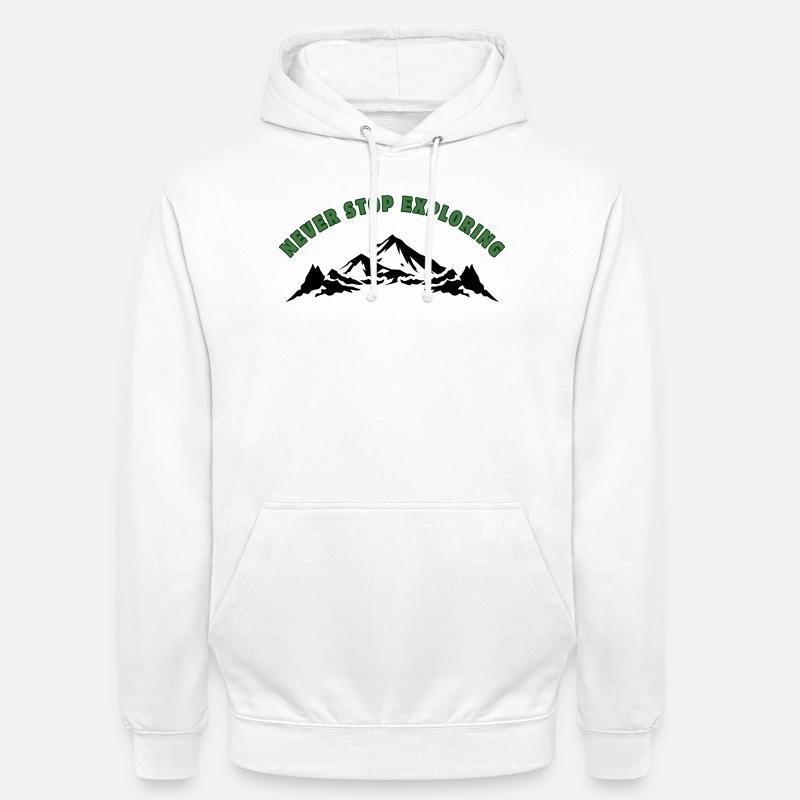 Ne cessez jamais d’explorer - Sweat-shirt à capuche unisexe - blanc