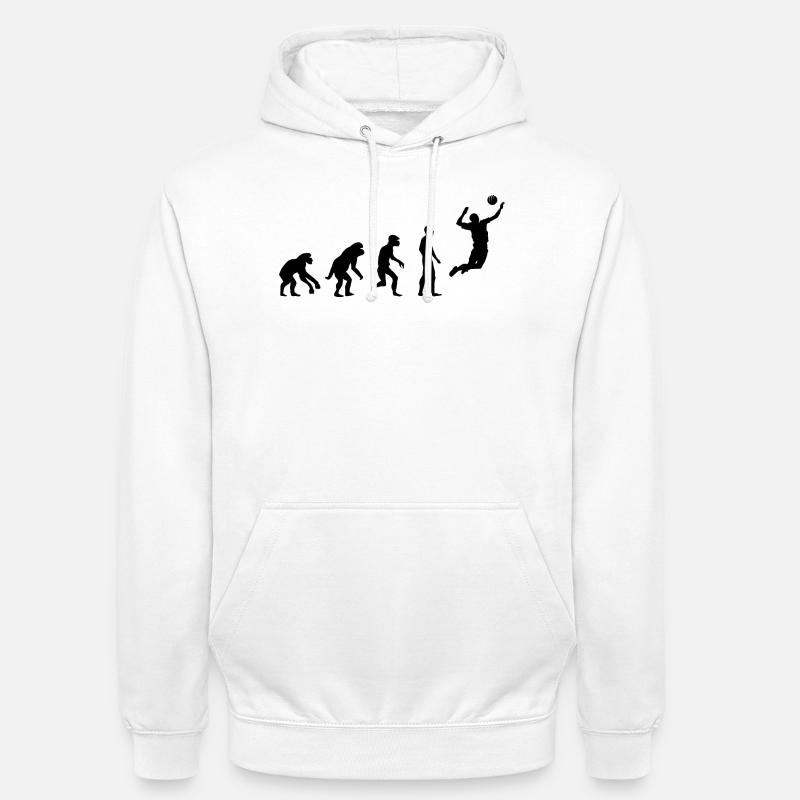 Retro volleyball Evolution Icône du beach-volley - Sweat-shirt à capuche unisexe - blanc