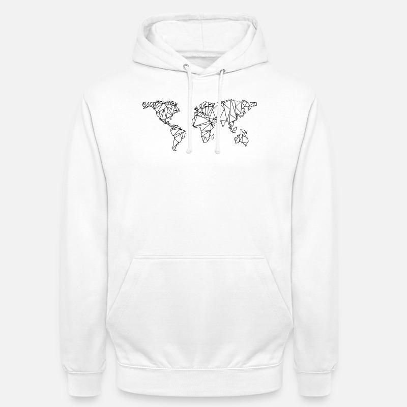 World map - Unisex Hoodie - white