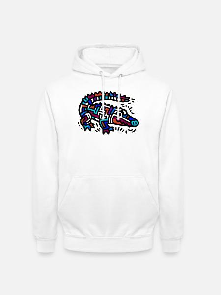 Alligator Crocodile - Unisex Hoodie - white