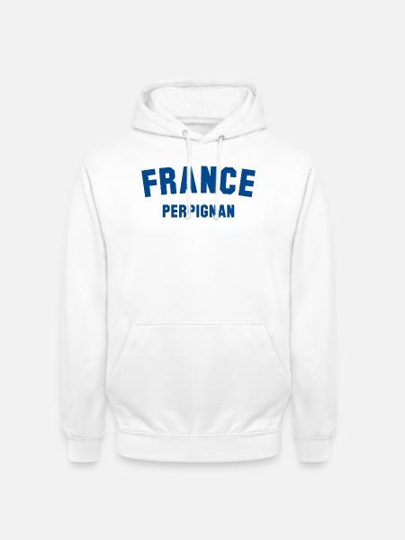 PERPIGNAN, France, France - Unisex Hoodie - white