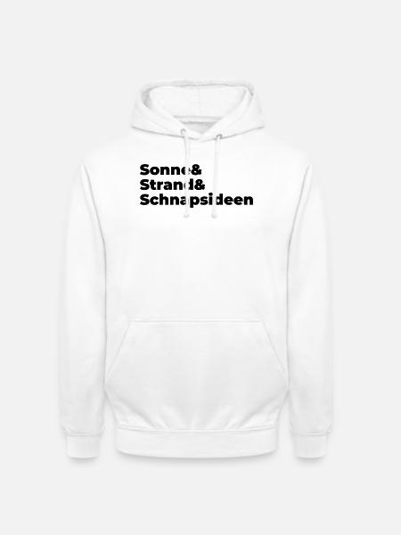 Sonne Strand Snapsideen - Unisex Hoodie - Weiß