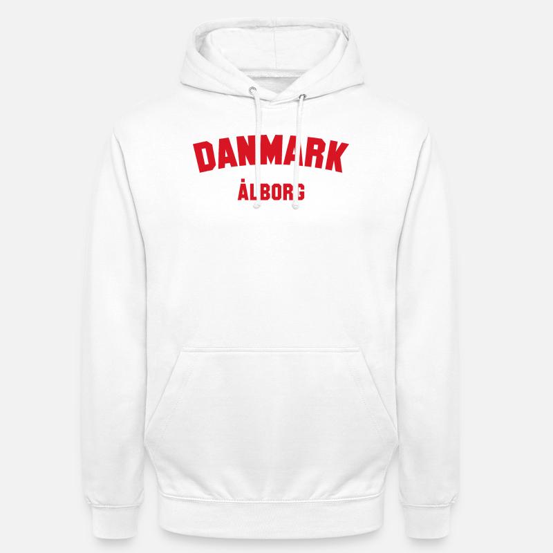 ALBORG Danimarca Danimarca - Felpa con cappuccio unisex - bianco