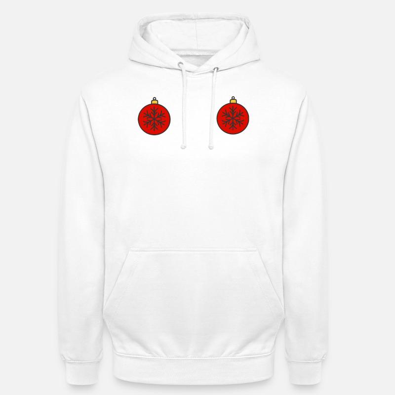 Weihnachtskugeln - Unisex Hoodie - Weiß