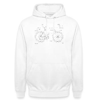 Design braucht Image - Unisex Hoodie - Weiß - Vorne - AI Model Male 185 dark (185cm) & AI Model Female 172 dark (172cm)