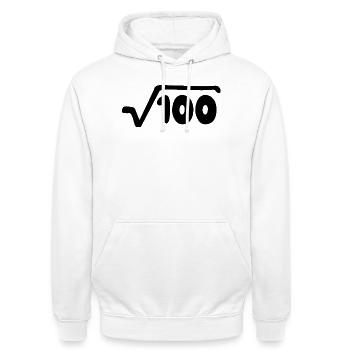 Geburtstag 10 Jahre - Unisex Hoodie - Weiß - Vorne - AI Model Male 185 dark (185cm) & AI Model Female 172 dark (172cm)