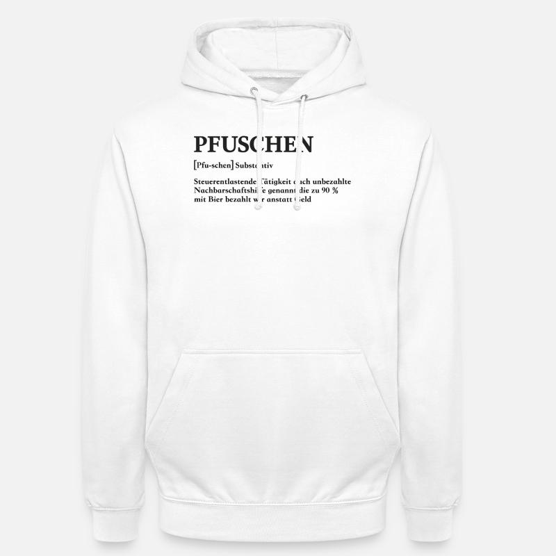 Définition bâclée - Sweat-shirt à capuche unisexe - blanc