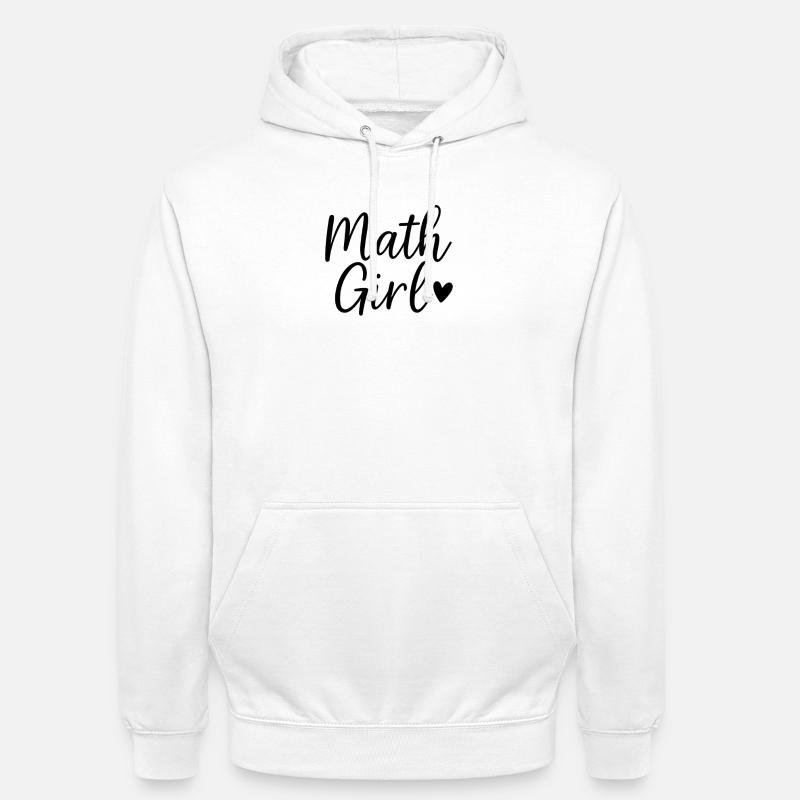 mathFille - Sweat-shirt à capuche unisexe - blanc