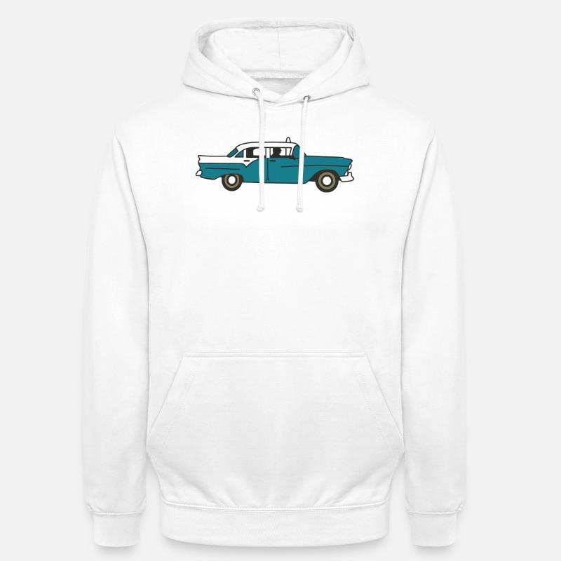 Kubanisches Oldtimer-Auto - Unisex Hoodie - Weiß
