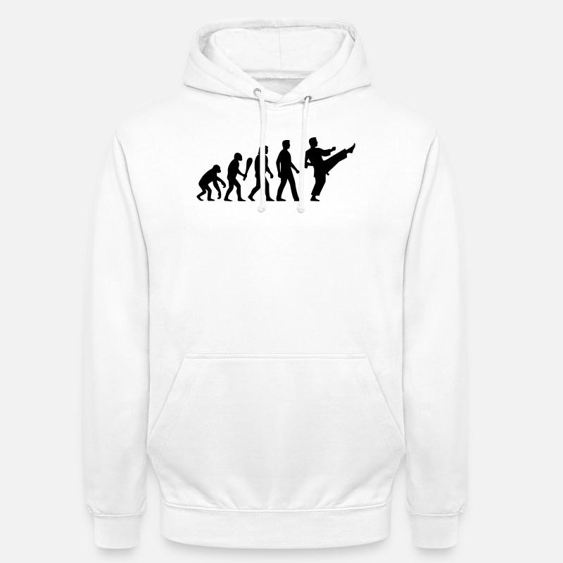 Karaté Évolution - Sweat-shirt à capuche unisexe - blanc