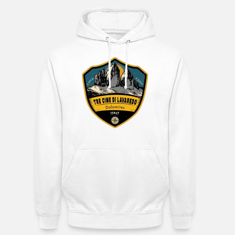 Tre Cime di Lavaredo – Dolomites, Italy - Sweat-shirt à capuche unisexe - blanc