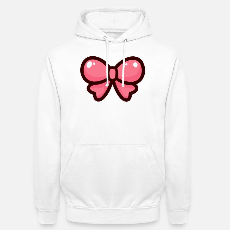 Conception d’arc de dessin animé rose - Sweat-shirt à capuche unisexe - blanc