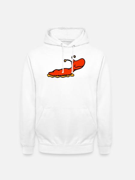 Slug snail without shell smiles - Unisex Hoodie - white