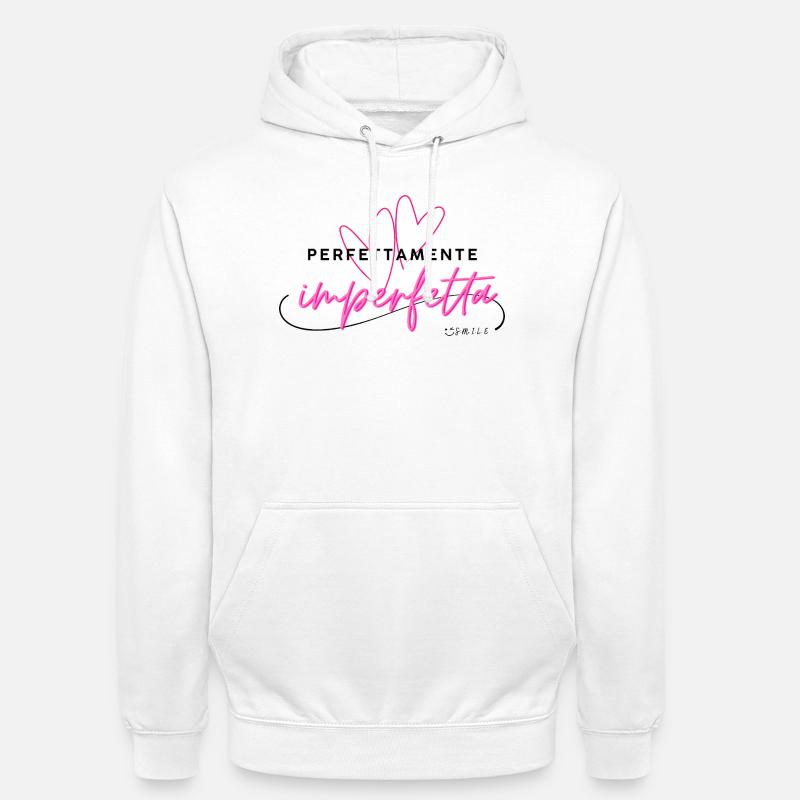Perfettamente_Imperfetta - Sweat-shirt à capuche unisexe - blanc