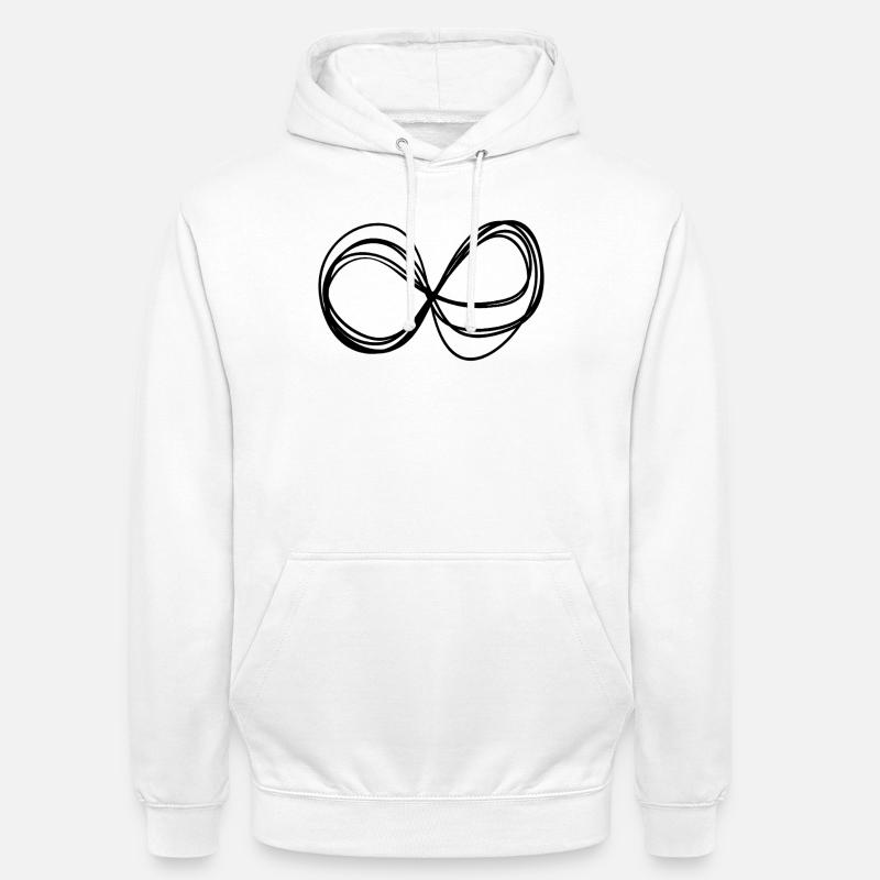 Abstracte never ending Infinity always different - Unisex Hoodie - white