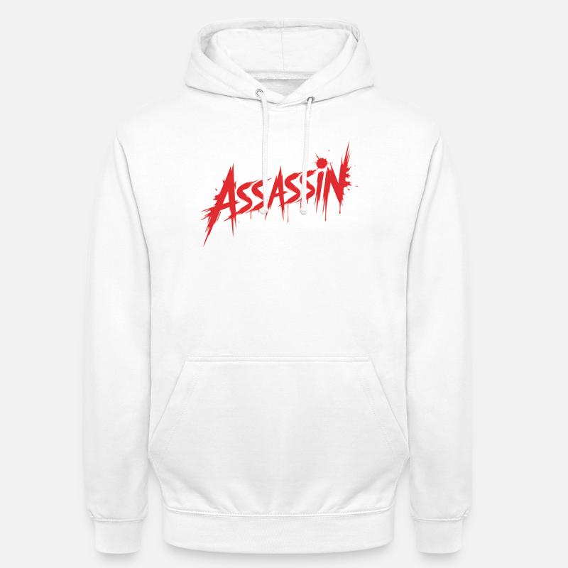Assassin - Conception de sang tueur - Sweat-shirt à capuche unisexe - blanc
