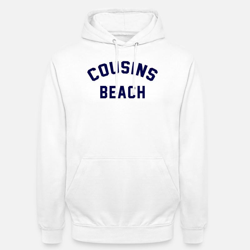 Plage des Cousins – Style universitaire - Sweat-shirt à capuche unisexe - blanc