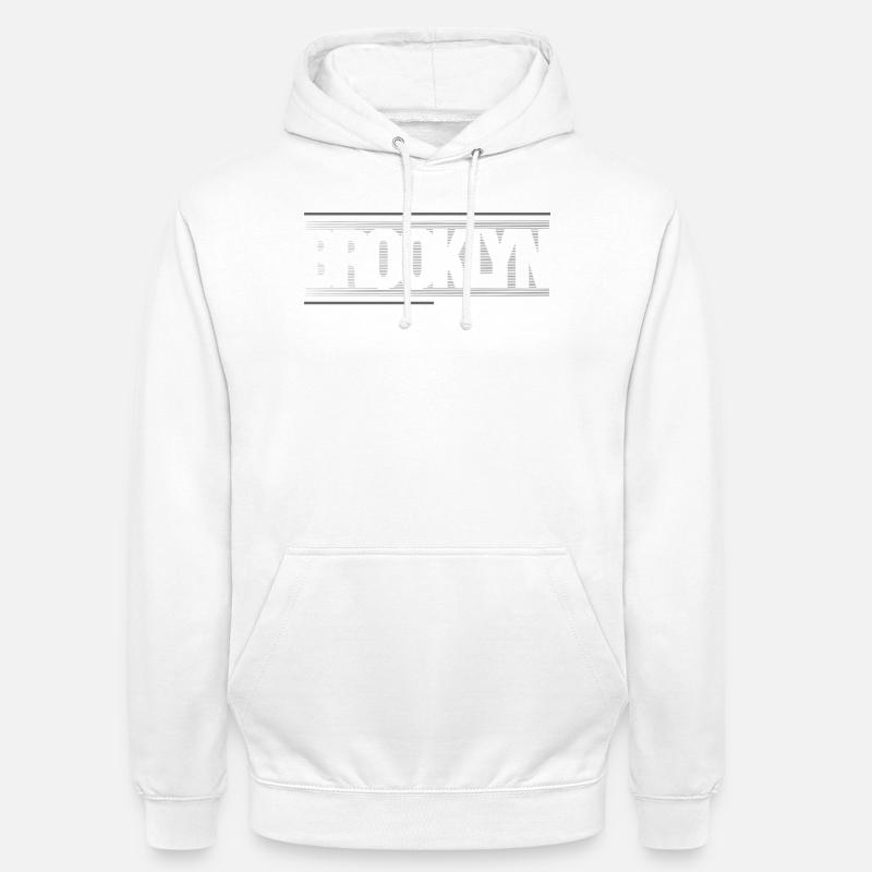 Winde der Skyline von Brooklyn Silhouette - Unisex Hoodie - Weiß