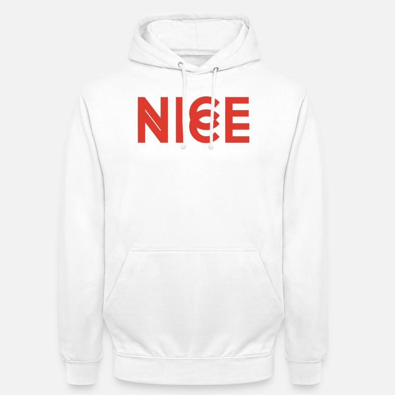 Nice Nice - Sweat-shirt à capuche unisexe - blanc