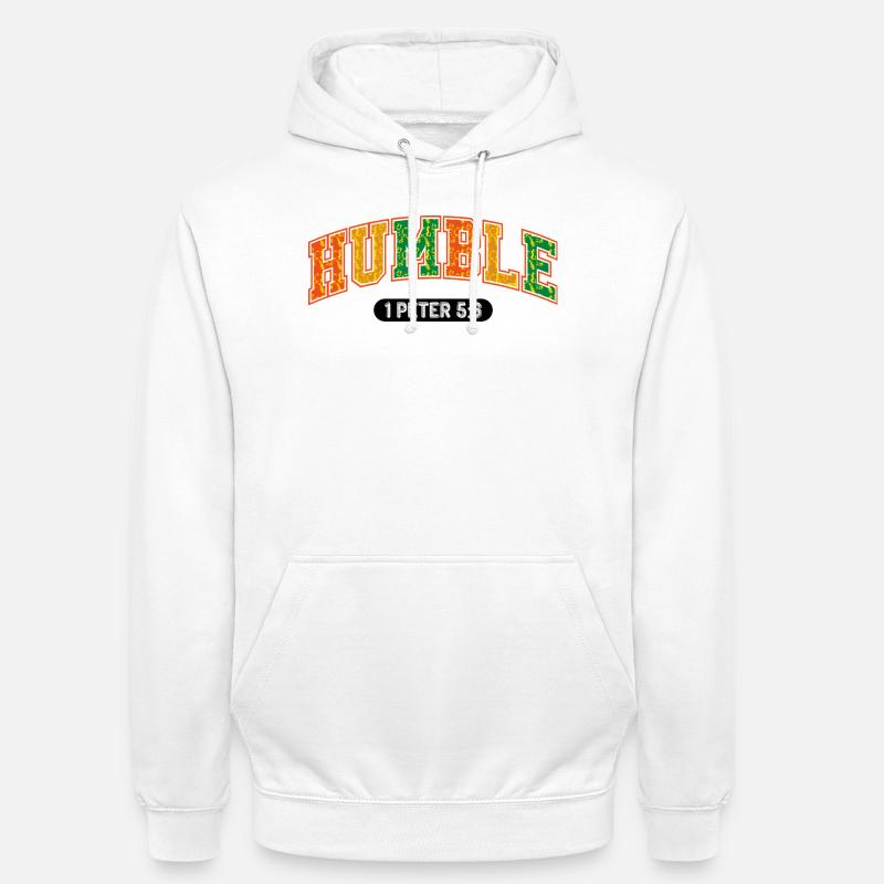 Die Botschaft der Demut 1Petrus 5,6 - Unisex Hoodie - Weiß