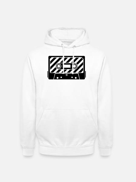 Cassette Retro Mixtape – Music Cult Motif - Unisex Hoodie - white