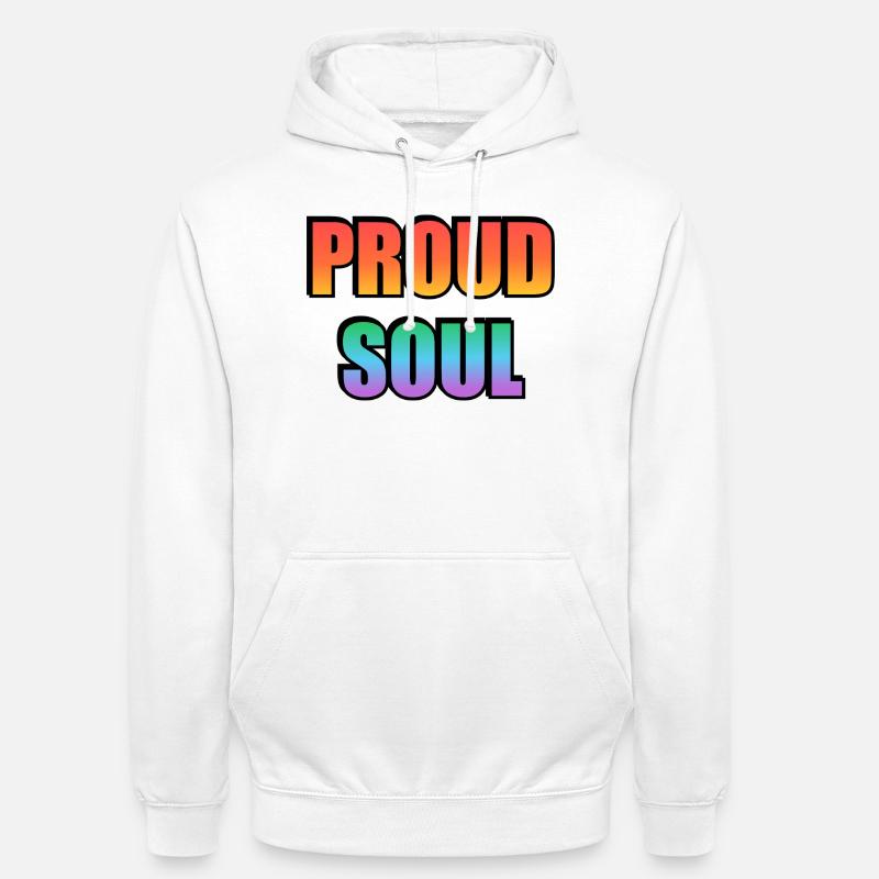 Proud Soul Gradient Typography - Unisex Hoodie - white