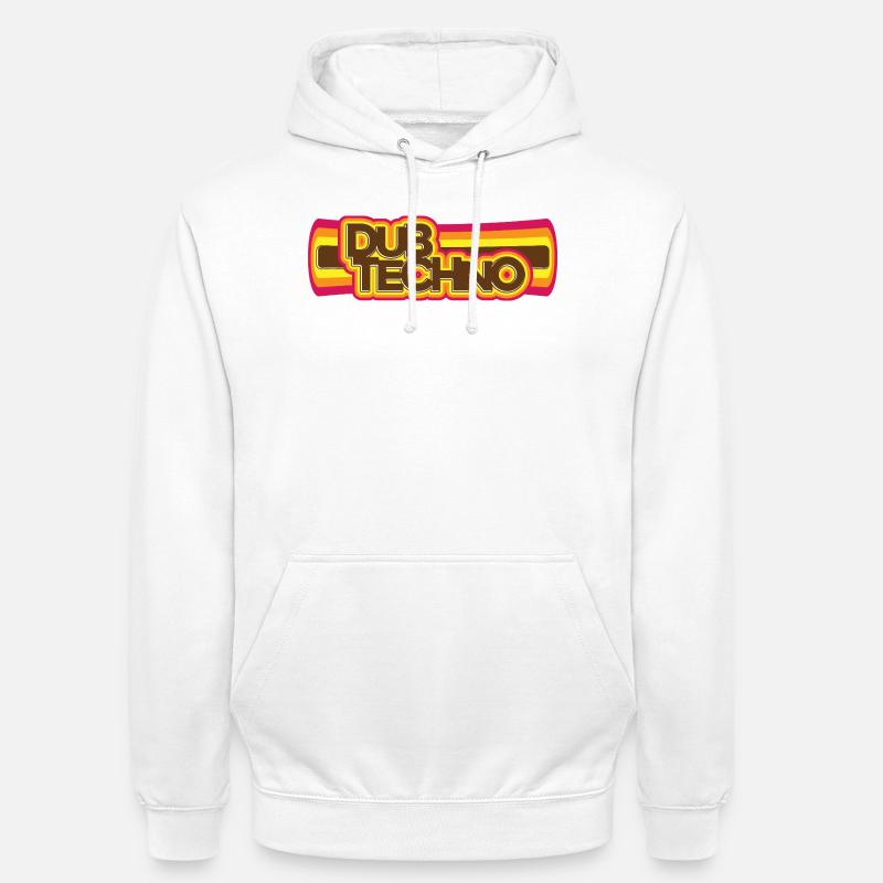 Dub Techno Retrò Psichedelia - Felpa con cappuccio unisex - bianco