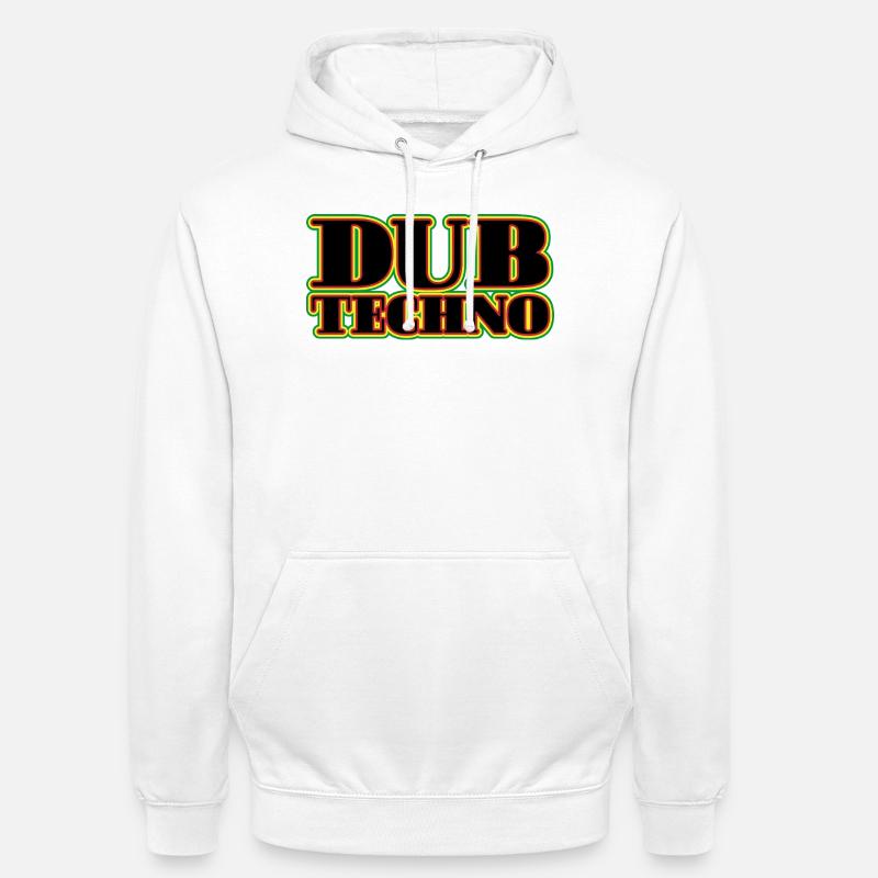 Dub Techno Neon Rétro - Sweat-shirt à capuche unisexe - blanc