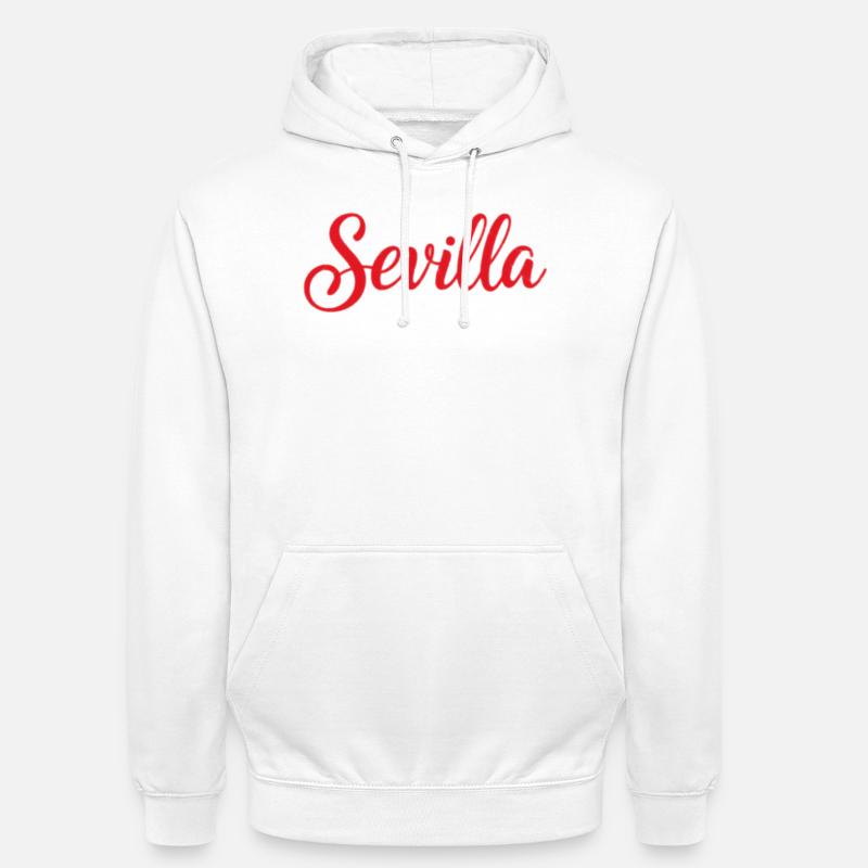 Sevilla Script Rot Pinsel - Unisex Hoodie - Weiß