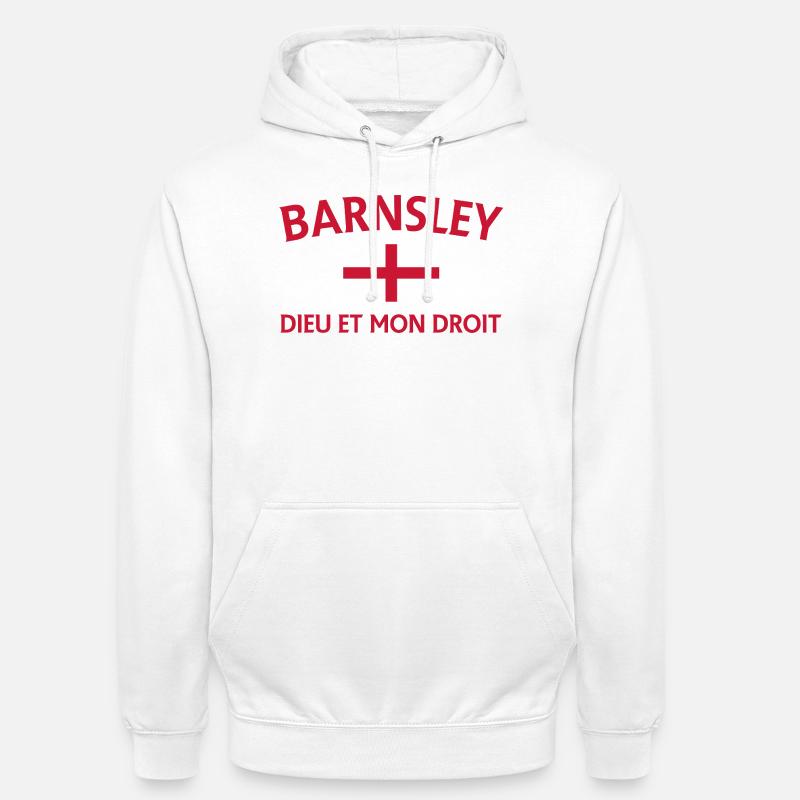 Drapeau Barnsley Devise Design - Sweat-shirt à capuche unisexe - blanc