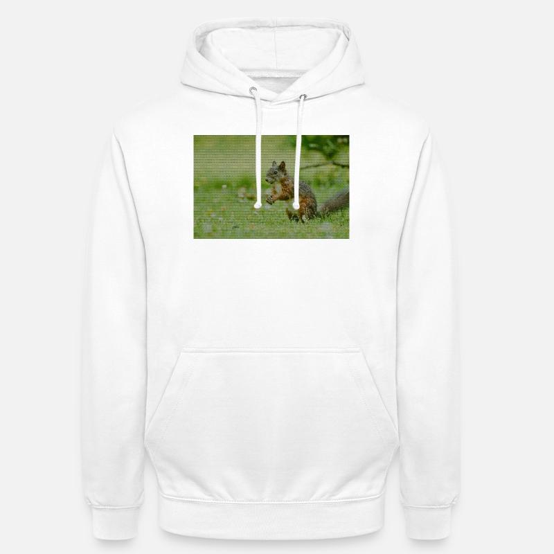 Squirrel Forest Pattern - Unisex Hoodie - white