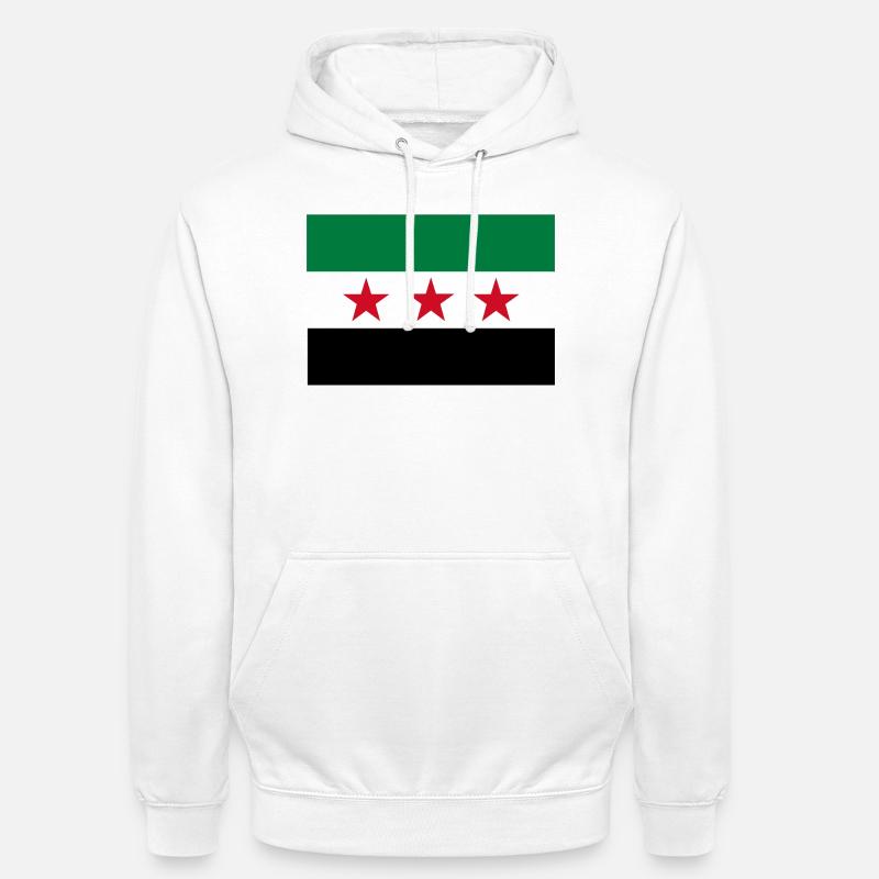 Drapeau étoile vert blanc noir - Sweat-shirt à capuche unisexe - blanc