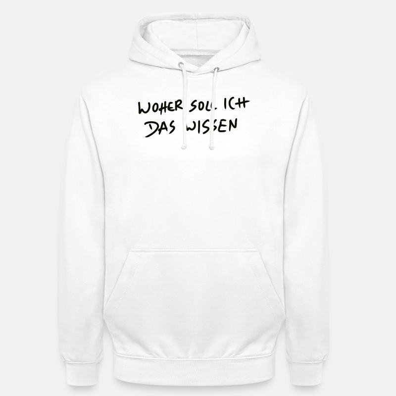 Où devrais-je savoir Graffiti - Sweat-shirt à capuche unisexe - blanc