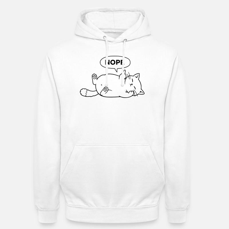 Chat non | Déclaration sarcastique de chat - Sweat-shirt à capuche unisexe - blanc