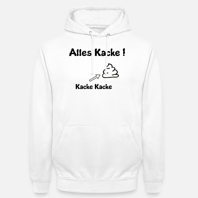 Merda - Felpa con cappuccio unisex - bianco