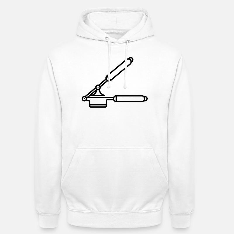  Knoblauch Presse oder Spätzle Presse - Unisex Hoodie - Weiß