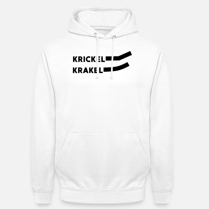 Krickle Scribble - Sweat-shirt à capuche unisexe - blanc