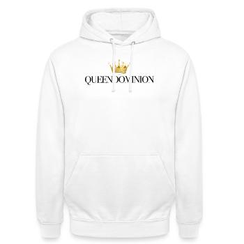 Goldene Krone Auf Schwarz - Unisex Hoodie - Weiß - Vorne - AI Model Male 185 dark (185cm) & AI Model Female 172 dark (172cm)