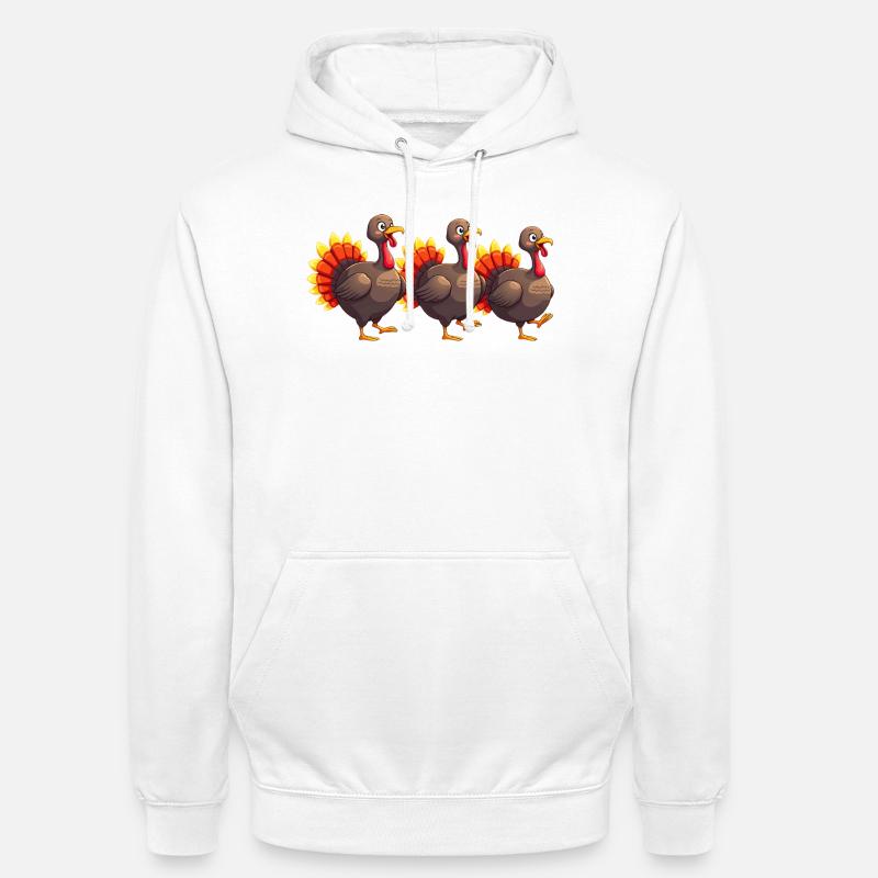 Bébé dinde de Thanksgiving - Sweat-shirt à capuche unisexe - blanc